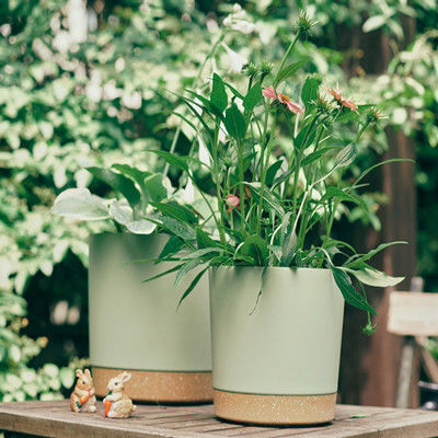 Εσωτερικά πλαστικά δοχεία πράσινων εγκαταστάσεων με τις τρύπες αποξηράνσεων και τη μετακινούμενη βάση