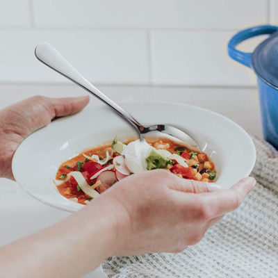 Ασημένιο ανοξείδωτο κουτάλια γευμάτων 12 κομματιών που τίθενται για την εγχώριο κουζίνα ή το εστιατόριο