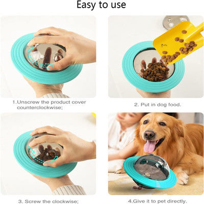 Κίτρινο μπλε πλαστικό πετώντας πιατάκι σκυλιών σφαιρών παιχνιδιών πλανητών της Pet