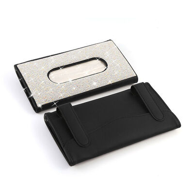 PU διαμαντιών κάτοχος πετσετών κιβωτίων ιστού γείσων αυτοκινήτων δέρματος για το αυτοκίνητο