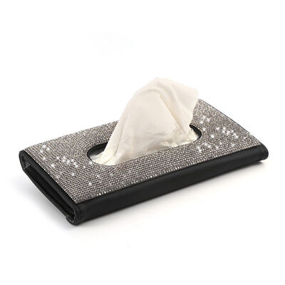 PU διαμαντιών κάτοχος πετσετών κιβωτίων ιστού γείσων αυτοκινήτων δέρματος για το αυτοκίνητο