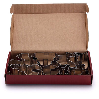 Τρισδιάστατο σύνολο φορμών μπισκότων κοπτών μπισκότων σειράς Χριστουγέννων ανοξείδωτου DIY