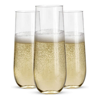 9 Oz τα πλαστικά CHAMPAGNE γυαλιά καθαρίζουν το πλαστικό άθραυστο