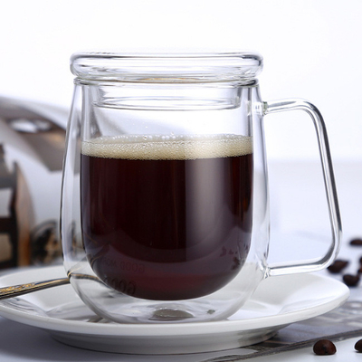 12oz καθαρίστε τα διπλοτειχισμένα μονωμένα γυαλιά κουπών καφέ γυαλιού