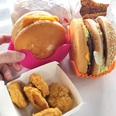 Εισελκόμενο διευθετήσιμο Burger σιλικόνης κιβώτιο πολύχρωμο