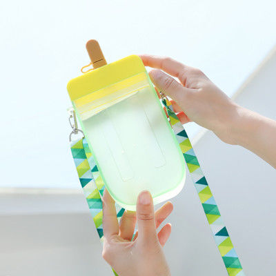 300ml πλαστικό χαριτωμένο μπουκάλι νερό πολύχρωμο με το άχυρο