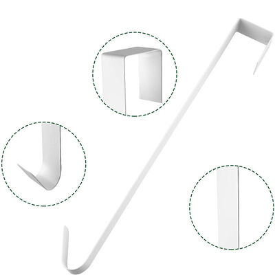 Μετάλλων ενιαία κρεμάστρα στεφανιών γάντζων μαύρη άσπρη για τη μπροστινή πόρτα