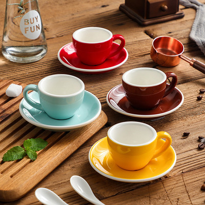 Πολύχρωμα φλυτζάνια Espresso πορσελάνης 75ml με τις μαζικές προμήθειες κουζινών πιατακιών