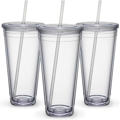 Διαφανή 32 Oz Insolated Double Wall Tumblers Υλικό PS