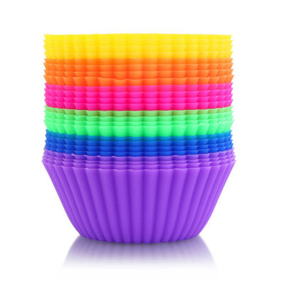 Αντικολλητικές φόρμες για κέικ Επενδύσεις σιλικόνης για cupcake επαναχρησιμοποιούμενες