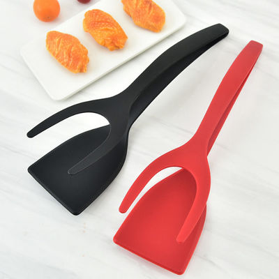 Τηγανισμένη Spatula αυγών διπλή σχάρα 2 ψωμιού σε 1 υλικό λαβίδων PP κτυπήματος πιασιμάτων