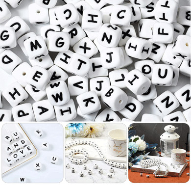 Το μωρό 12MM μασά Fidget ανακούφισης πίεσης χάντρες αλφάβητου σιλικόνης παιχνιδιών τις μη τοξικές BPA ελεύθερες