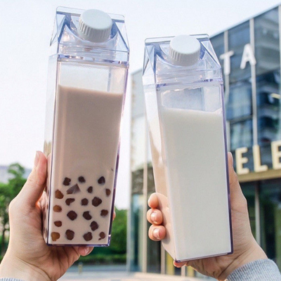 500ml πλαστικό τετραγωνικό μπουκάλι νερό χαρτοκιβωτίων γάλακτος φλυτζανιών κατανάλωσης συνήθειας Leakproof