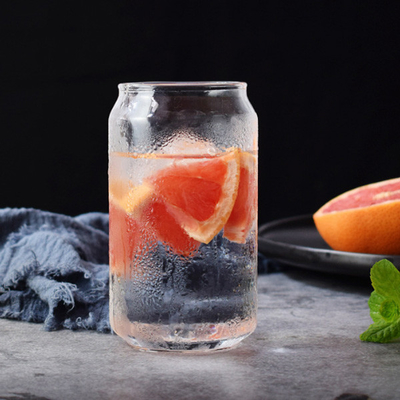 400ml 13.5oz καθαρίζουν περιτοιχισμένες κούπες γυαλιού φλυτζανιών γυαλιού Beercan τις διπλάσιο για τον παγωμένο καφέ