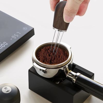 Φυσικό ξύλινο εργαλείο διανομέων βελόνων Espresso λαβών με την ξύλινη στάση