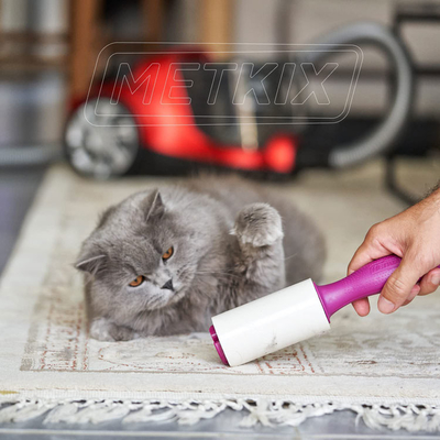Πλαστικός επαναχρησιμοποιήσιμος Remover τρίχας ίνας γουνών κύλινδρος για τα ενδύματα 400 φύλλα