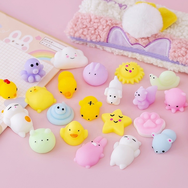 Fidget μίνι ζωικού Squishy πίεσης 50PCS TPR Mochi παιχνιδιών παιχνίδια για την ανακούφιση πίεσης